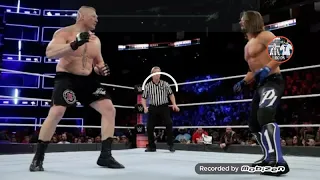 Aj Styles vs Brock Lesnar campeón vs campeón Survivor series 2017 highlights