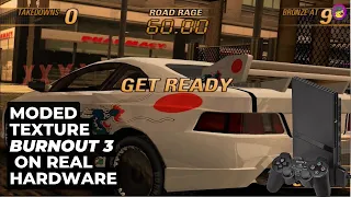 Burnout 3 Takedown Expriments Test Moded Texture on Real Hardware PS2 Preview