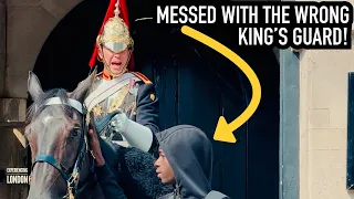 HE MESSED AROUND THEN THIS HAPPENS! | Horse Guards, Royal guard, Kings Guard, Horse, London, 2024