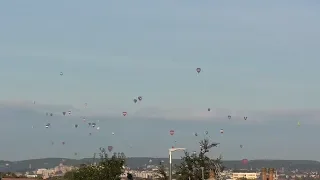 Bristol Balloon Fiesta - Hot Air Balloon Time Lapse 11th August 2018