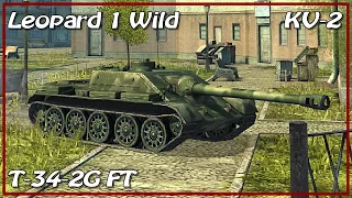 1v2 Leopard 1 Wild • KV-2 • T-34-2G FT • WoT Blitz *SR
