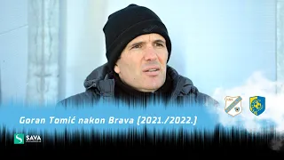 Goran Tomić nakon Brava - pripremna utakmica (2021./2022.)