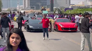 Hyderabad Crowd Goes CRAZY After SEEING Super Cars!!!