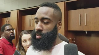 James Harden after posting an historic 60-point triple-double