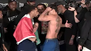 HEATED Ryan Garcia VS Devin Haney FULL WEIGH-IN BRAWL VIDEO