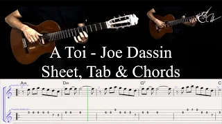 A Toi - Joe Dassin(Guitar Sheet, Tab & Chords)