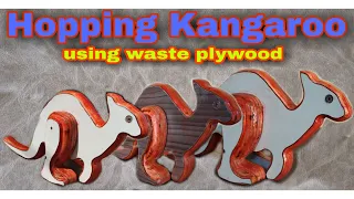 Hopping kangaroo using waste plywood