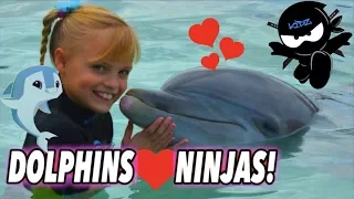 We Played and Swam with Dolphins (Bahamas) II Ninja Kidz TV