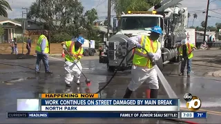 North Park water main break repairs nearly done