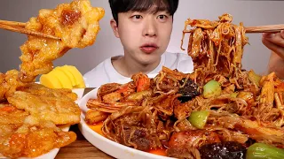 ASMR MUKBANG [KOREAN Mala Xiang Guo guobaorou] EATING SHOW (SUB ENG)