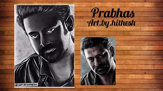 Prabhas realistic sketch || saalar || art by hithesh || rebel star || bahubali || art || drawing