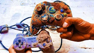 Restoration the old pair of broken Playstation 1 and Xbox gamepads | Retro console restore & repair