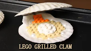 Lego Grilled Clam - Lego In Real Life/ Stop Motion Cooking ＆ ASMR