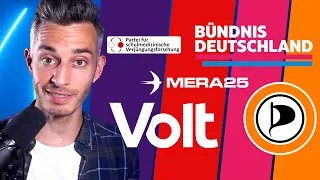 5 kleine Parteien einfach erklärt | Europawahl (Volt, Piraten & Co.)