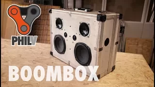 Portable Bluetooth Boombox powered by Drill Batteries