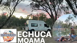 ECHUCA MOAMA VICTORIA NSW / FREE CAMPING / VANLIFE / CAMPFIRE COOKING / MURRAY RIVER CAMPING