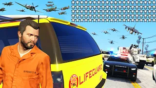 الهروب المستحيل 100 نجمة في لعبة جي تي أي 5 | GTA V 100 Stars Wanted Level