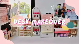 desk makeover 🌷 mini shopee haul 📦 cleaning & organizing ✨ new desk setup 💕 ft. rain sounds 🌧️