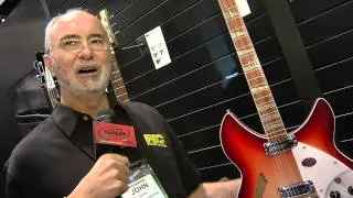 SKB Cases with Rickenbacker's classic George Harrison Replica Guitar at 2013 NAMM Show