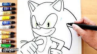 How to Draw and Paint SONIC The Hedgehog (Painting using acrylic on canvas)