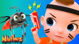 No No Mosquito Song + More Nursery Rhymes & Kids Songs | Minibus