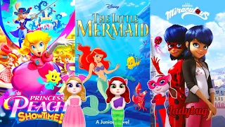 My Talking Angela 2 Princess Peach VS The Little Mermaid VS Ladybug