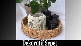 Dekoratif Rattan Tepsi | Dekoratif Rattan Tepsi | Bambu Tepsi | #diy| Декоративный поднос из ротанга