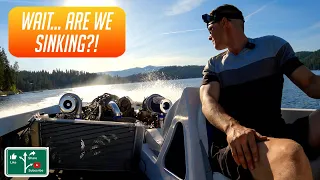 The Sinking of My Twin Turbo Jet boat?! First Time on the Water with Boost, Could it be the Last??