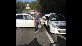 ДТП в п.Дагомыс. Есть пострадавшие (19.09.2018)