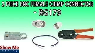 2 Piece BNC Female Crimp Connector For RG179 - Perfect For DIY Installs!