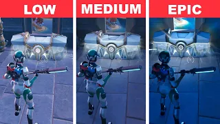 Fortnite – PC Low vs. Medium vs. High vs. Epic Detailed Graphics Comparison UNREAL ENGINE 5.1