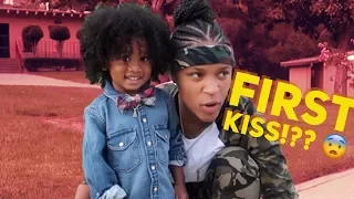 MY SONS FIRST KISS!!! | YOUNG EZEE