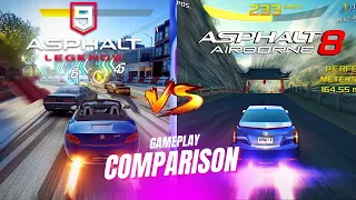 Asphalt 8 Vs Asphalt 9 (Comparison) in 2022! | Mobile Racing Games