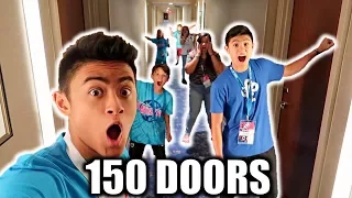 DING DONG DITCH 150 DOORS PRANK AT PLAYLISTLIVE (WITH FANS)