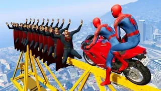 GTA 5 Water Ragdolls | SPIDERMAN Jumps/Fails #4 (Euphoria physics | Funny  Moments)