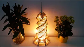 How to make a night light with a tower ice cream stick // A great way to decorate the house