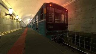 Поездка на "Номерном" 81-717/714 по Малиновой линии | Garry's Mod Metrostroi