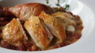 Salt-Roasted Chicken Recipe - Roast Chicken with Thyme Butter Sauce