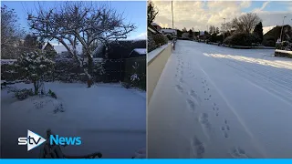 Wintry scenes across Scotland and more snow on the way