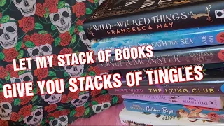 ASMR Let my Stack of Books .. give you STACKS OF TINGLES !! Book sounds.. Tracing.. Whispering