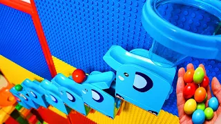 Abnormal Zoo Marble Run Race ASMR # 1 ☆ Too Many Elephants ☆ Creative Healing Sound Machine Build