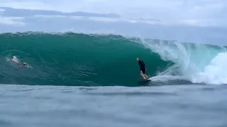 GETTING SPIT OUT OF MY FIRST BARREL EVER!! (WORLD CLASS RIGHT HANDER!)