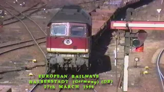 European Railways in the 1990s Halberstadt  (Germany DB) on 27th March 1996