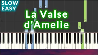 Yann Tiersen - La Valse d'Amelie SLOW EASY Piano Tutorial