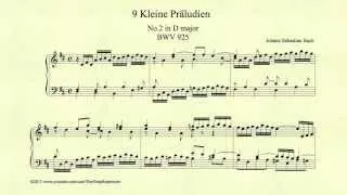Bach, Prelude in D major, BWV 925, Piano