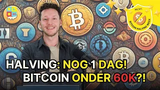 BTC Halving: nog 1 dag! | Bitcoin (even) onder 60.000 USD, wat nu? | Crypto nieuws vandaag | #1080