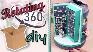 ❤️DIY 360° ROTATING ORGANIZER ADORABLE IDEA  👌📦  Box Recycle Tutorial