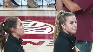 trojancandy.com:  The 2018 USC Women's Volleyball Team Stands for the Star Spangled Banner