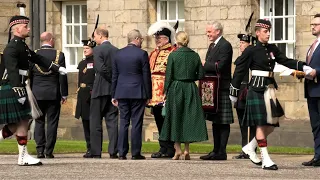 Prince Edward, Duke of Edinburgh, arrives at Holyrood for the Ceremony of the Keys.