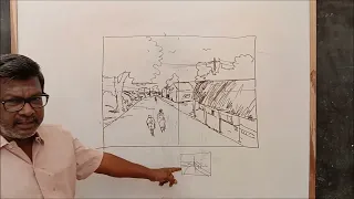 VILLAGE STREET /DRAWING/EASY METHOD